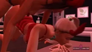Les diablesses lesbiennes sont très chaudes, leurs chattes ont besoin de plaisir - animations sexuelles chaudes