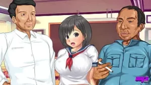 Emi hace lo que sea necesario para mejorar las calificaciones de su hijastra, incluso follar con su maestra - hentai pros