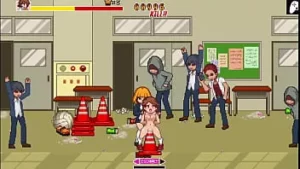 Schulpunktkampf | eine kämpferin kann den penissen der muschidurstigen kerle nicht widerstehen und bekommt ihre muschi und ihren arsch perfekt gefickt, um gestopft zu werden | Hentai-Spiele Gameplay | p3
