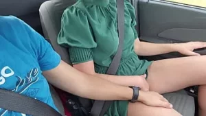 Lol some random thing blew into the car while i was fingering her pussy while driving