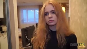 Debt4k. collector fucks mouth and twat of sweet lassie for her debts